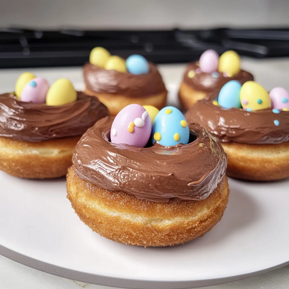 Schokoladen gebackene Donuts für ein süßes Ostern 3 Chocolate Baked Donuts daj66p