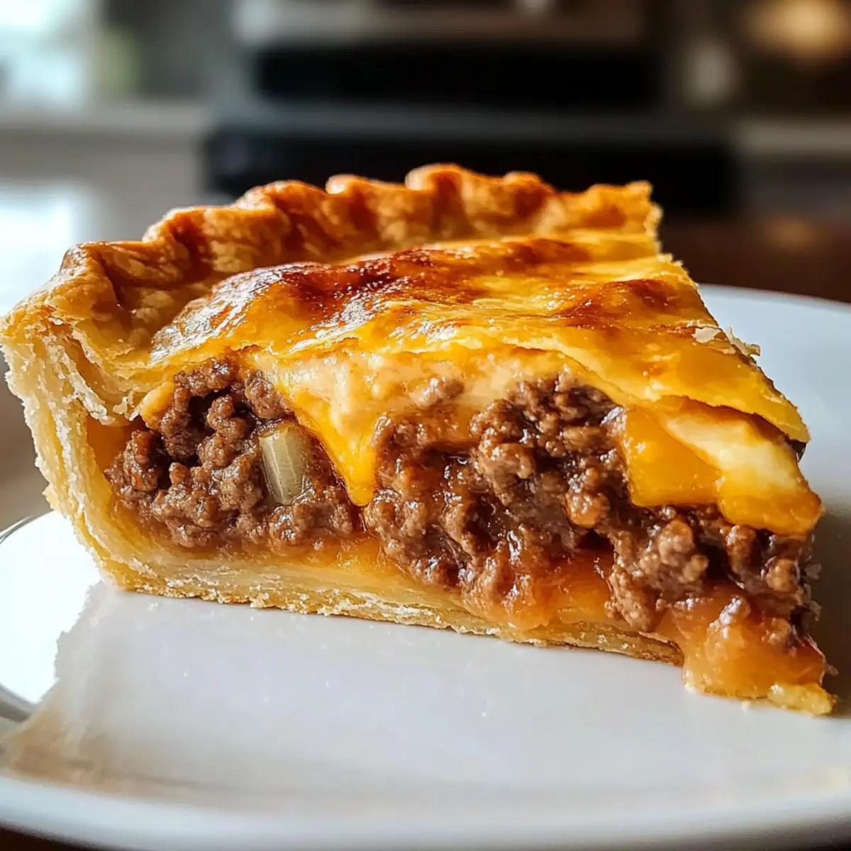 Classic American Cheeseburger Pie Recipe qg9ly6