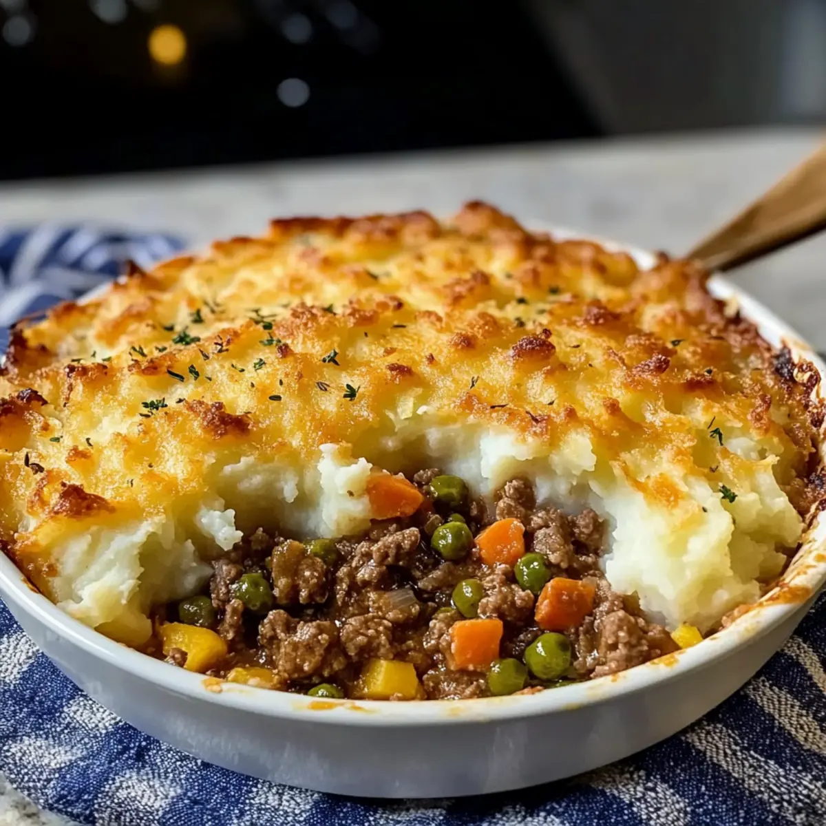 Klassisches Shepherd's Pie mit Rindfleisch und Kartoffelpüree Rezept