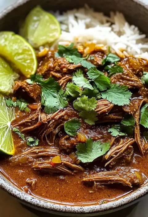 Kokosnusscurry zerrissenes Rindfleisch Rezept