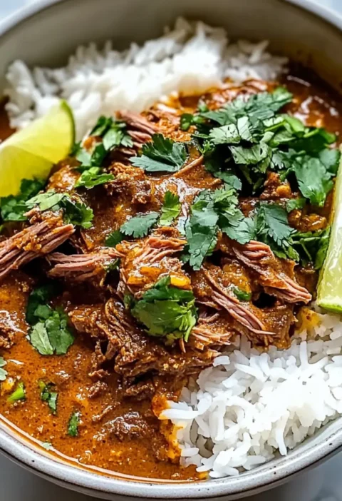 Kokosnuss-Curry-Zerfleddertes Rindfleisch Rezept