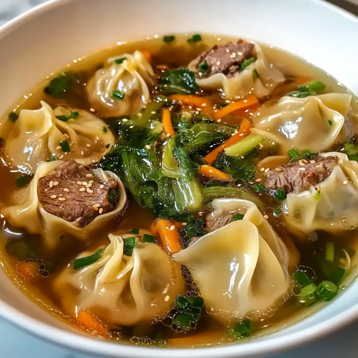 Gemütliche Rindfleisch-Teigtaschen-Suppe für Seele und Magen 3 Cozy Beef Potsticker Soup toi1yt