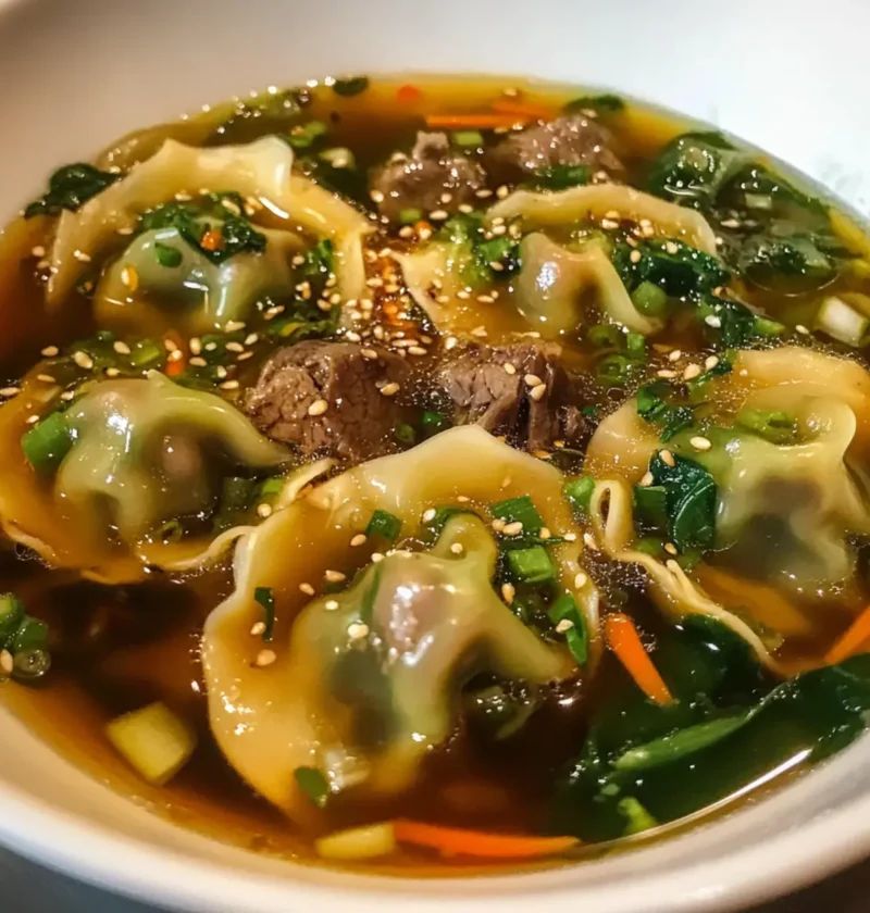 Gemütliche Rindfleisch-Teigtaschen-Suppe für Seele und Magen 1 Gemütliche Rindfleisch-Teigtaschen-Suppe