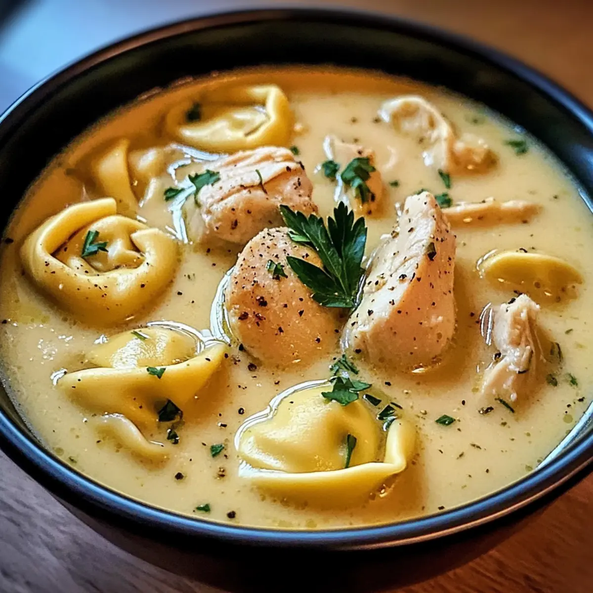 Cremige Hähnchen Tortellini Suppe für Gemütliche Tage 4 Cremige HA¤hnchen Tortellini Suppe fb0d2r