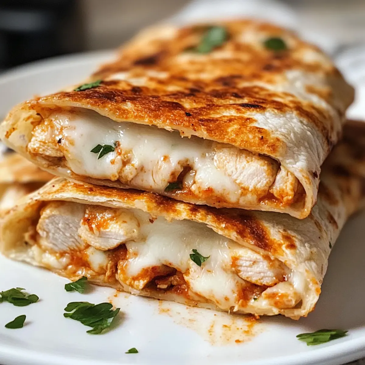 Crispy Air Fryer Chicken Mozzarella Wraps akohsk