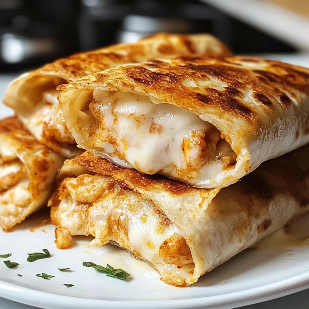 Crispy Air Fryer Chicken Mozzarella Wraps smyqsd
