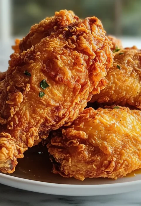 Knuspriges Saftiges Frittierte Hähnchen