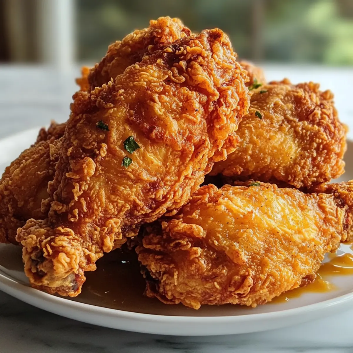 Knuspriges Saftiges Frittierte Hähnchen