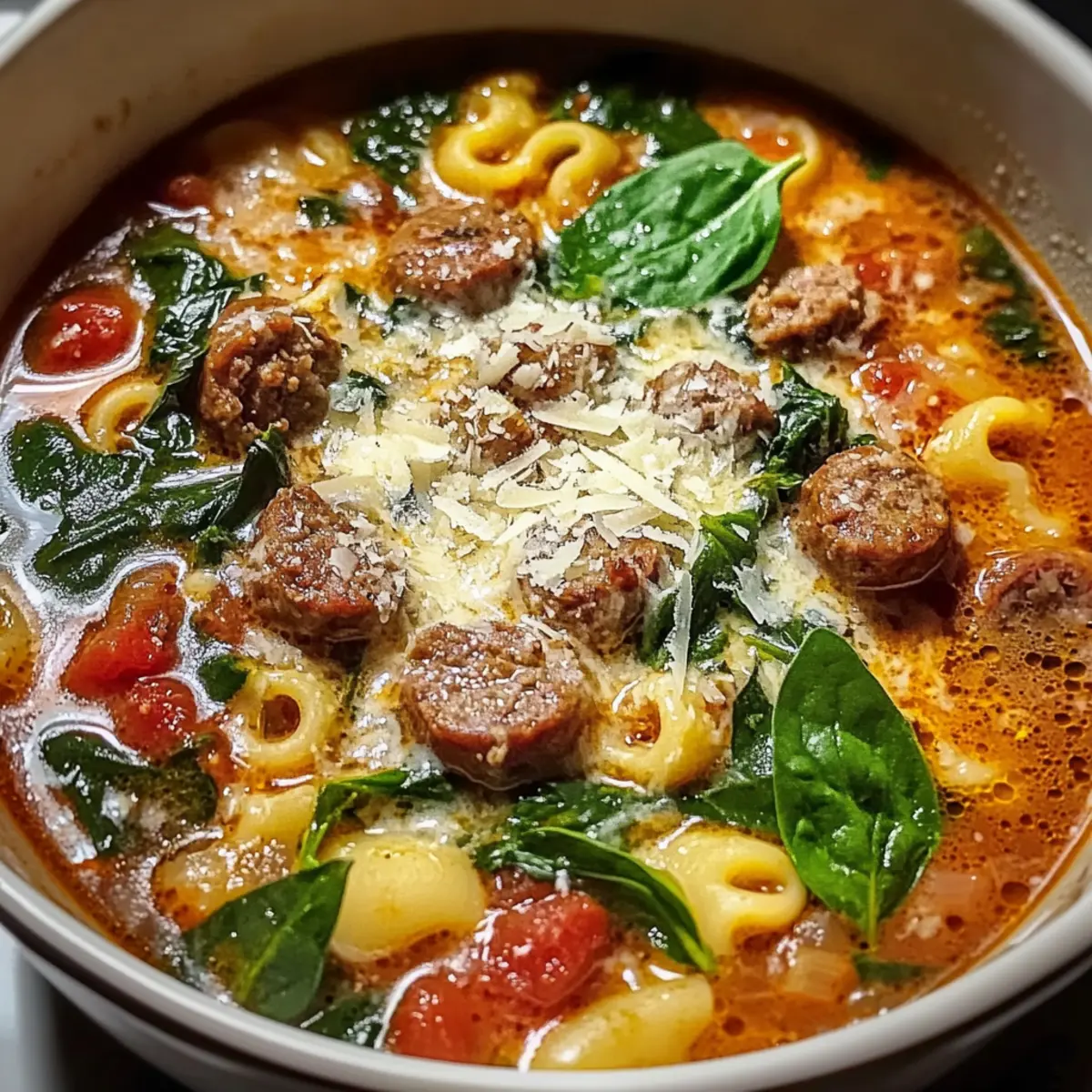 Delicious Parmesan Beef Sausage Ditalini Soup Recipe jgcbdh
