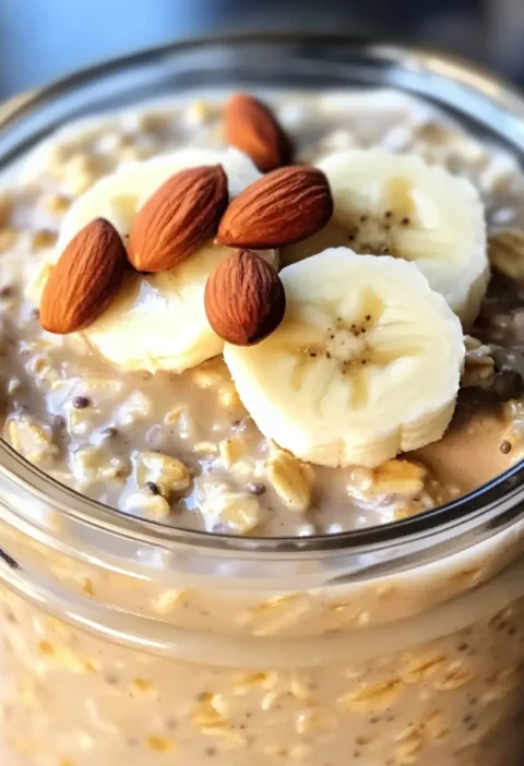 Erdnussbutter Übernacht Haferflocken