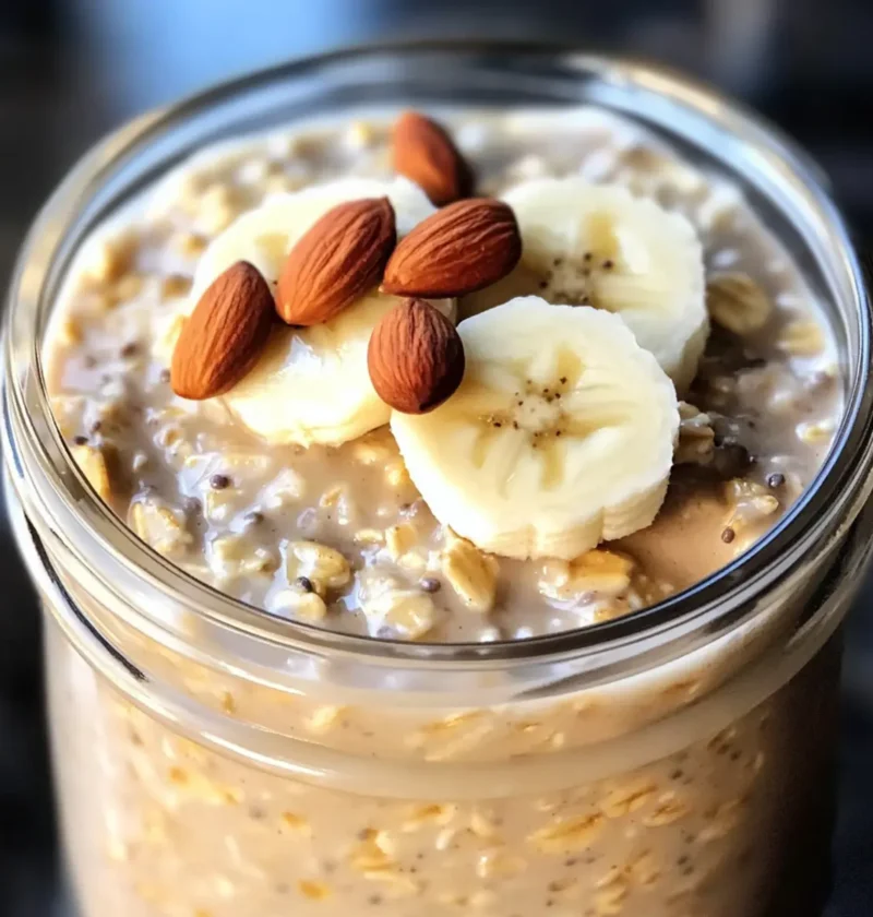 Erdnussbutter Übernacht Haferflocken für jeden Morgen 1 Erdnussbutter Übernacht Haferflocken