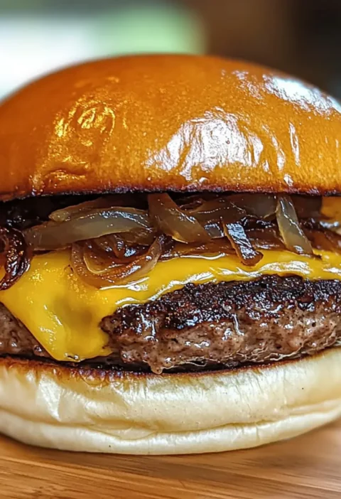 Knoblauchige Zwiebel Smash Burger Rezept