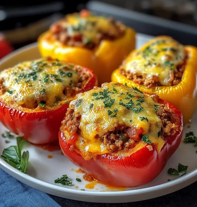 Gefüllte Paprika Low Carb – Einfaches Keto Rezept 1 Gefüllte Paprika Low Carb – Keto Rezept mit Hackfleisch