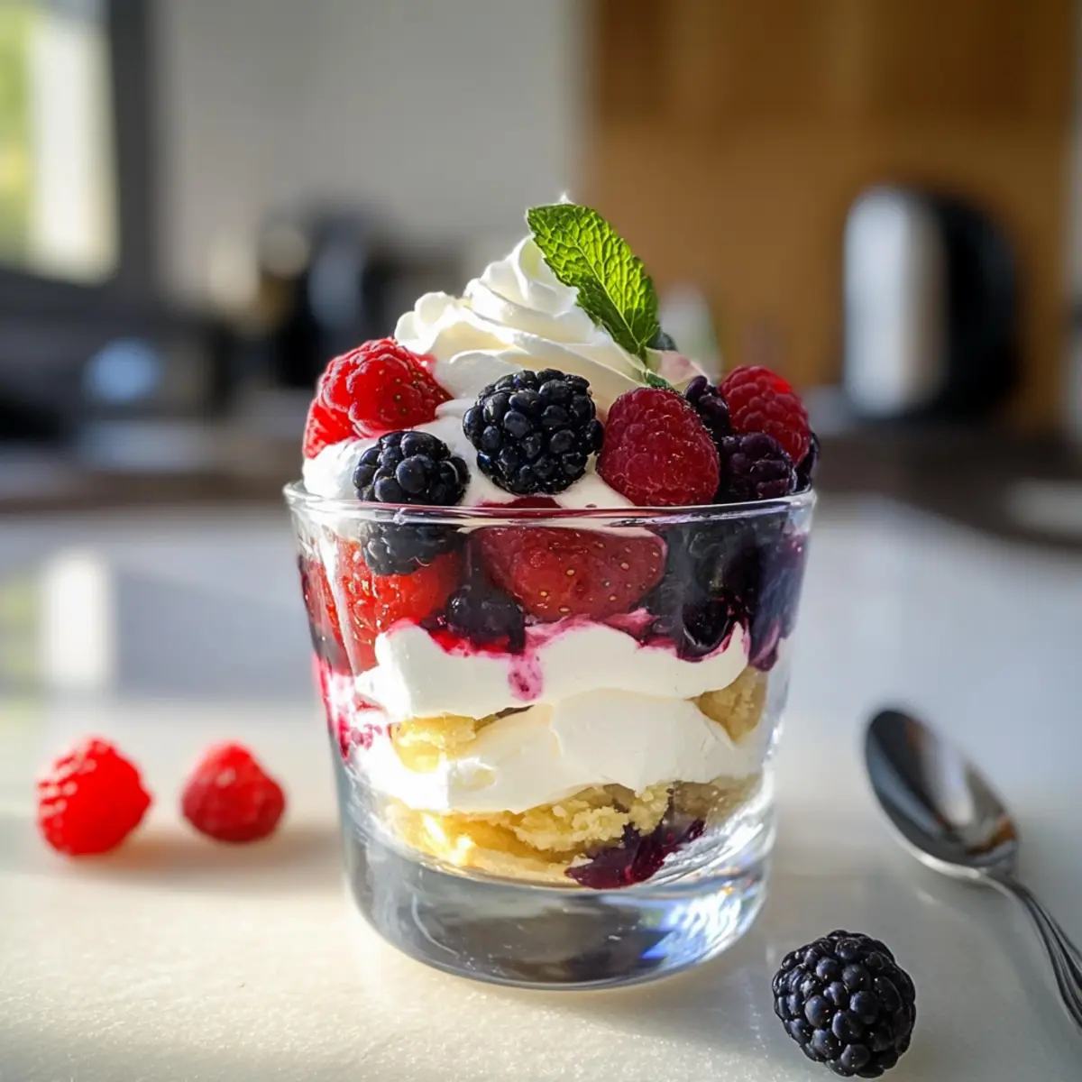 Gesunde Berry-Delight im Glas - Low Carb Genuss 3 Gesundes Schichtdessert mit Beeren Fruchtig leichter Low Carb Nachtisch ns0gdr