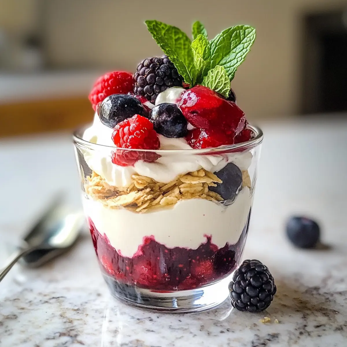 Gesunde Berry-Delight im Glas - Low Carb Genuss 5 Healthy layered dessert with berries - fruity-light low carb dessert