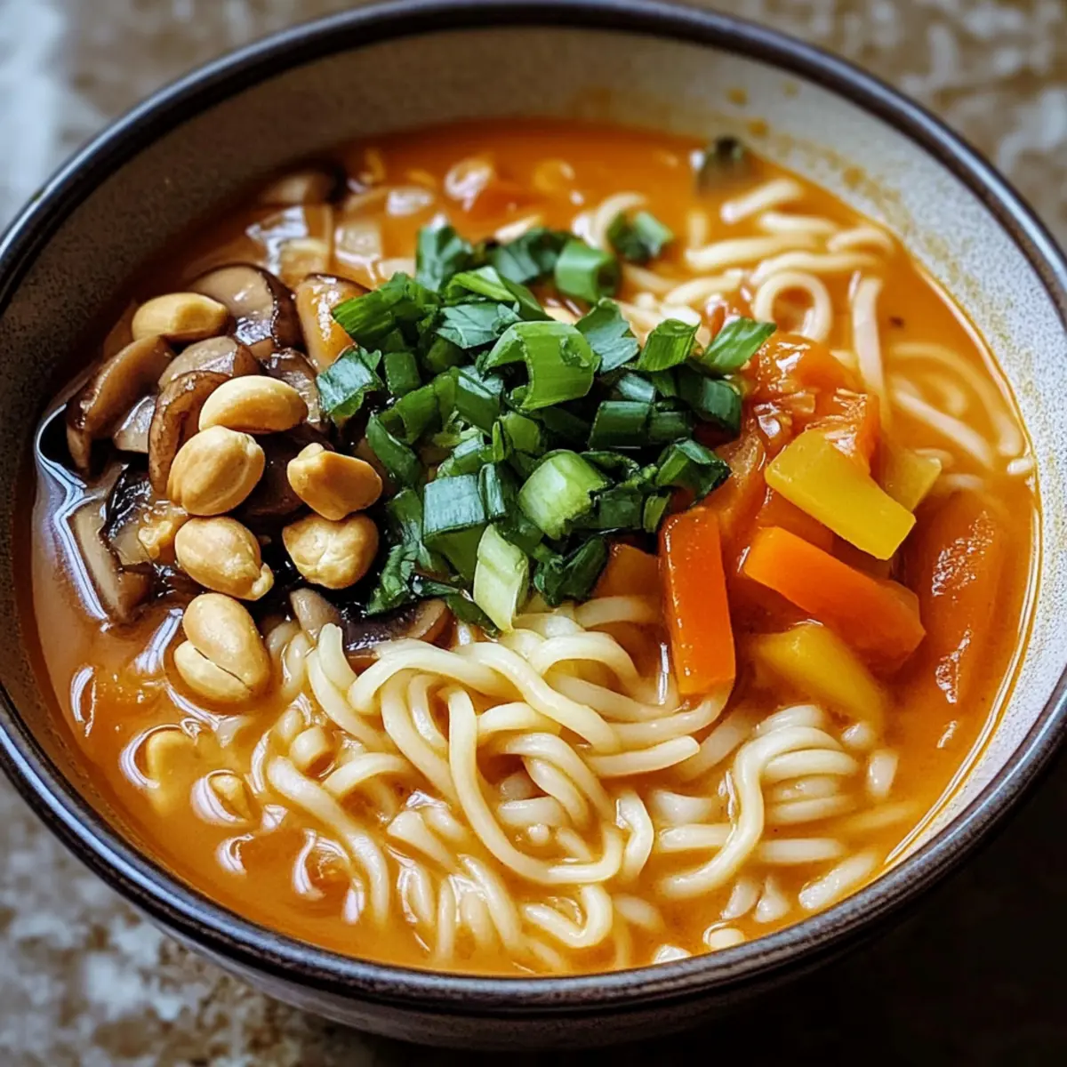 Gochujang Erdnuss Nudelsuppe schnell und einfach machen 2