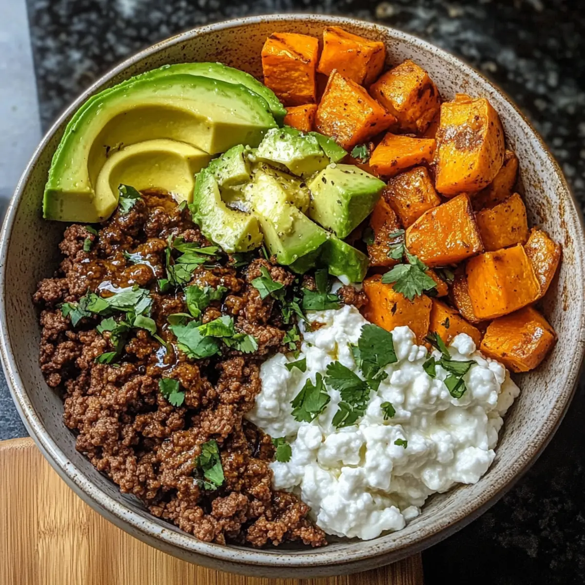 Rinderhackfleisch Hot Honey Schüssel für die ganze Familie 3 Ground Beef Hot Honey Bowl yyi7wa
