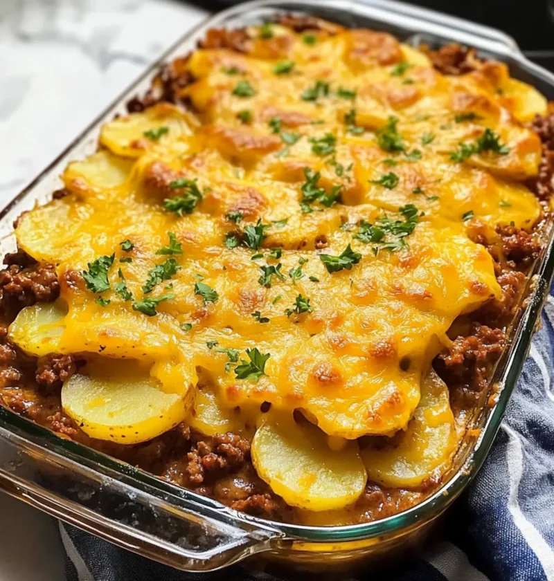 Rinderhackfleisch- und Kartoffelauflauf Rezept 1 Rinderhackfleisch- und Kartoffelauflauf Rezept Zutaten: - 500 g Rinderhackfleisch - 1 Zwiebel, gewürfelt - 3-4 mittelgroße Kartoffeln, geschält und in Scheiben geschnitten - 200 ml Brühe - 200 g geriebener Käse - Salz - Pfeffer - Paprika - Olivenöl Anleitung: 1. Den Ofen auf 180°C vorheizen. 2. Das Olivenöl in einer Pfanne erhitzen und die Zwiebel anbraten, bis sie weich ist. 3. Das Rinderhackfleisch hinzufügen und braten, bis es durchgegart ist. Mit Salz, Pfeffer und Paprika würzen. 4. Eine Auflaufform einfetten und die Hälfte der Kartoffelscheiben gleichmäßig auf dem Boden verteilen. 5. Die Fleisch-Zwiebel-Mischung darübergeben und dann die restlichen Kartoffeln darauflegen. 6. Die Brühe gleichmäßig über den Auflauf gießen und mit geriebenem Käse bestreuen. 7. Den Auflauf für 45-60 Minuten im Ofen backen, bis die Kartoffeln weich sind und der Käse goldbraun ist. 8. Aus dem Ofen nehmen und einige Minuten ruhen lassen, bevor servierv.