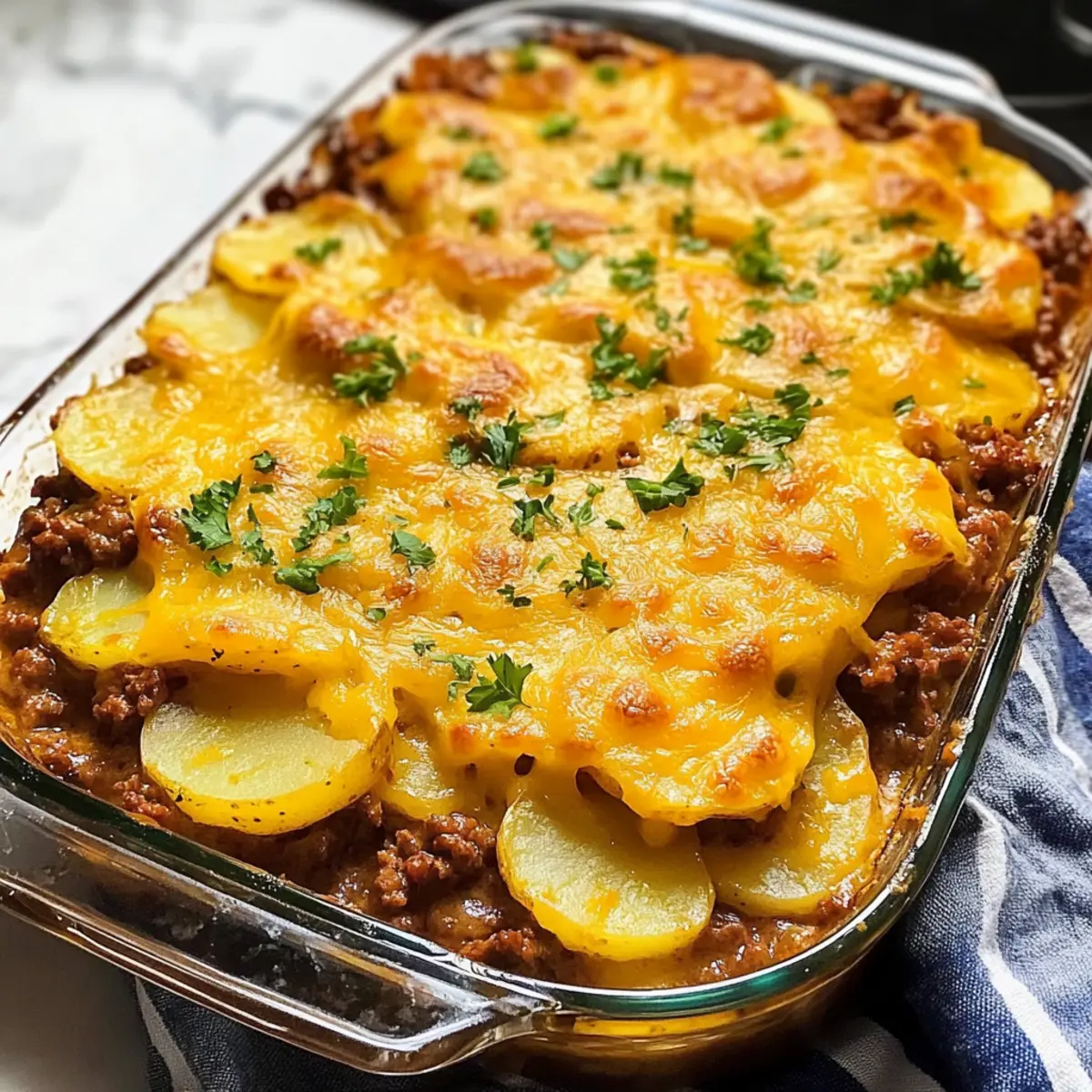 Rinderhackfleisch- und Kartoffelauflauf Rezept 5 Rinderhackfleisch- und Kartoffelauflauf Rezept Zutaten: - 500 g Rinderhackfleisch - 1 Zwiebel, gewürfelt - 3-4 mittelgroße Kartoffeln, geschält und in Scheiben geschnitten - 200 ml Brühe - 200 g geriebener Käse - Salz - Pfeffer - Paprika - Olivenöl Anleitung: 1. Den Ofen auf 180°C vorheizen. 2. Das Olivenöl in einer Pfanne erhitzen und die Zwiebel anbraten, bis sie weich ist. 3. Das Rinderhackfleisch hinzufügen und braten, bis es durchgegart ist. Mit Salz, Pfeffer und Paprika würzen. 4. Eine Auflaufform einfetten und die Hälfte der Kartoffelscheiben gleichmäßig auf dem Boden verteilen. 5. Die Fleisch-Zwiebel-Mischung darübergeben und dann die restlichen Kartoffeln darauflegen. 6. Die Brühe gleichmäßig über den Auflauf gießen und mit geriebenem Käse bestreuen. 7. Den Auflauf für 45-60 Minuten im Ofen backen, bis die Kartoffeln weich sind und der Käse goldbraun ist. 8. Aus dem Ofen nehmen und einige Minuten ruhen lassen, bevor servierv.