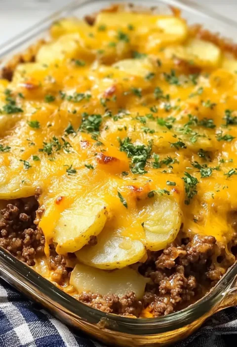 Rinderhackfleisch- und Kartoffelauflauf Rezept Zutaten: - 500 g Rinderhackfleisch - 4 große Kartoffeln - 1 Zwiebel - 2 Knoblauchzehen - 400 g Dosentomaten - 200 ml Gemüsebrühe - 150 g geriebener Käse - Salz - Pfeffer - Olivenöl - Paprika Anleitung: 1. Rinderhackfleisch in einer Pfanne mit Olivenöl anbraten. 2. Zwiebel und Knoblauch hinzufügen und glasig braten. 3. Kartoffeln schälen und in dünne Scheiben schneiden. 4. Alles in eine Auflaufform schichten. 5. Dosentomaten und Gemüsebrühe darübergießen. 6. Mit Salz, Pfeffer und Paprika würzen. 7. Mit geriebenem Käse bestreuen. 8. Bei 180 Grad Celsius im Ofen 45 Minuten backen.