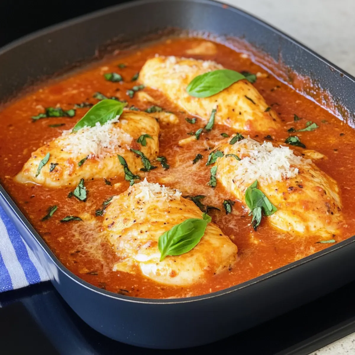 Hähnchen in Tomatensauce – Einfaches Low Carb Gericht 5 Hähnchen in Tomatensauce – Einfaches Low Carb Rezept für mittags oder abends