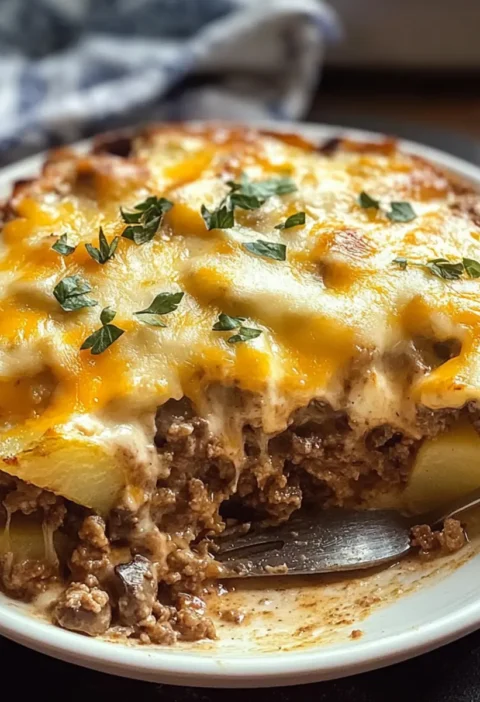 Hobo-Auflauf mit Rinderhackfleisch Rezept