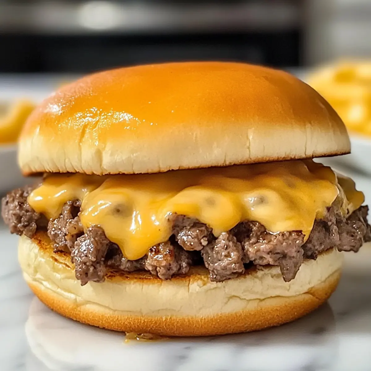 Instant Pot Rindfleisch und Cheddar Sandwiches mit würziger Käsesauce Rezept