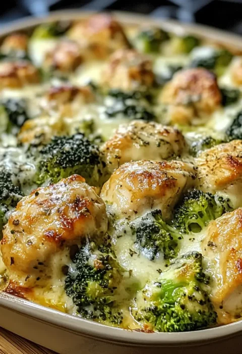Keto Hähnchen Alfredo Brokkoli Auflauf – Cremig & Low Carb