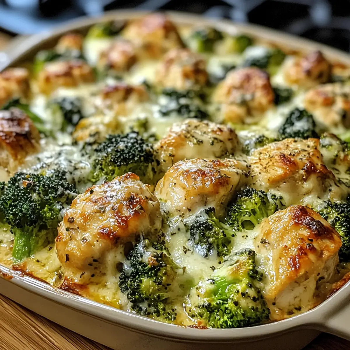 Keto Hähnchen Alfredo Brokkoli Auflauf – Cremig & Low Carb