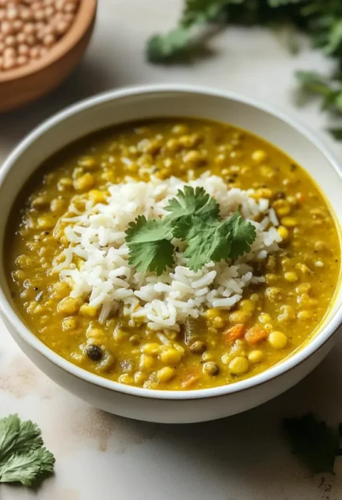 Kitchari-Suppe mit Reis und Mung Dal – Sanft, Nährend und Einfach
