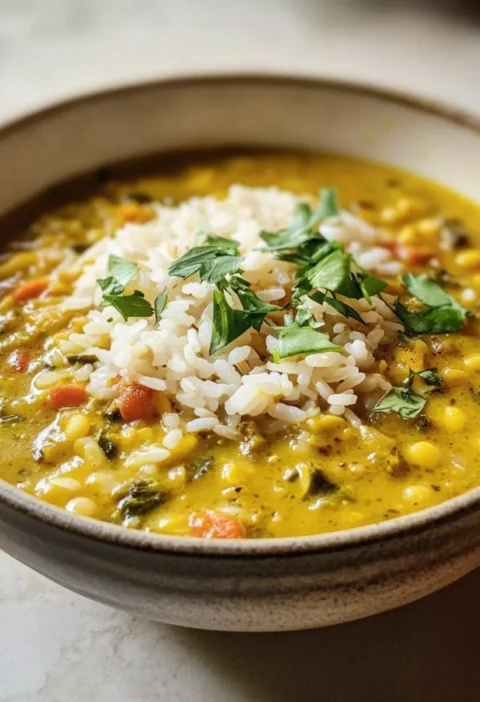 Kitchari-Suppe mit Reis und Mung Dal – Sanft, Nährend und Einfach