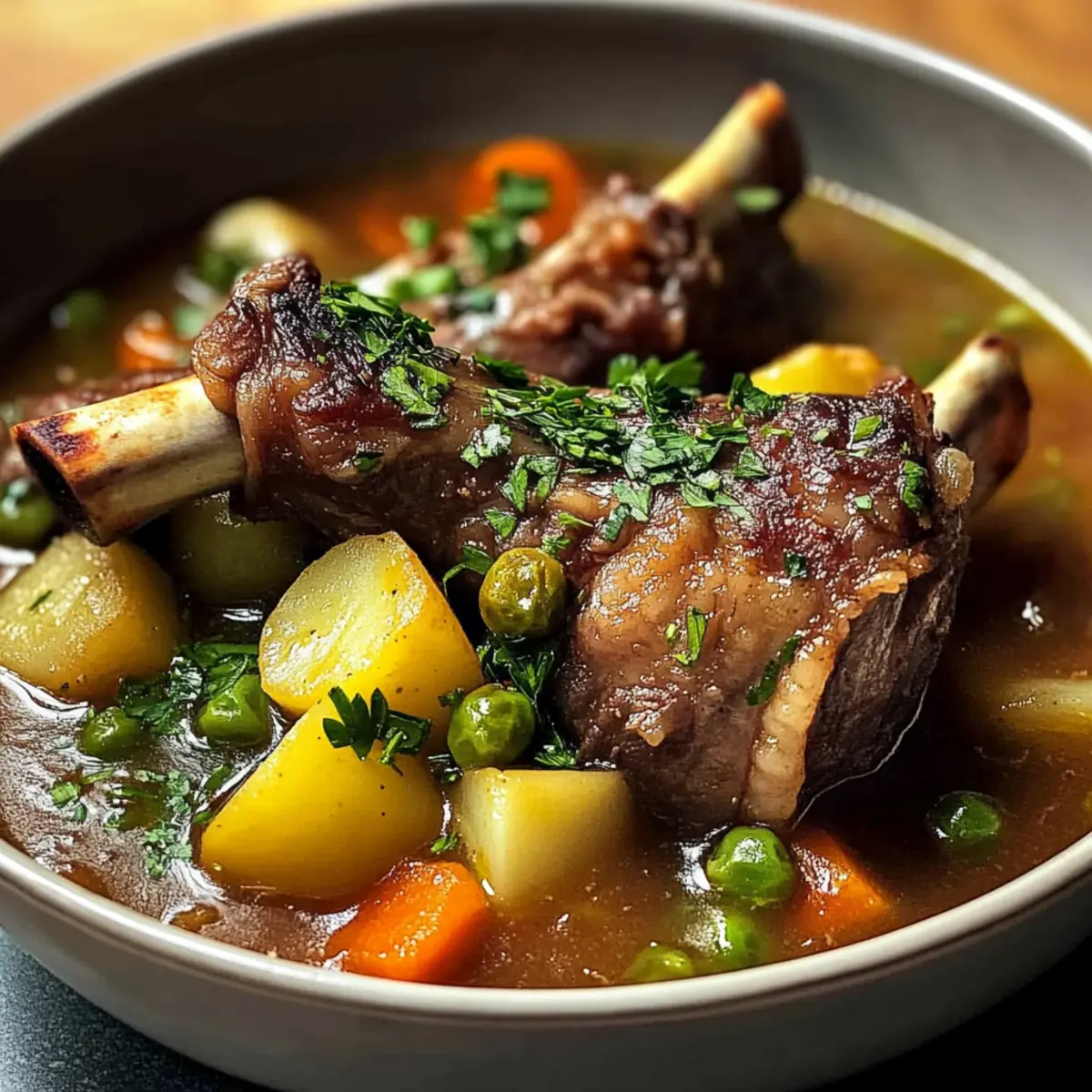 Lammhaxen mit Fenchel und Gemüsesuppe genießen 3