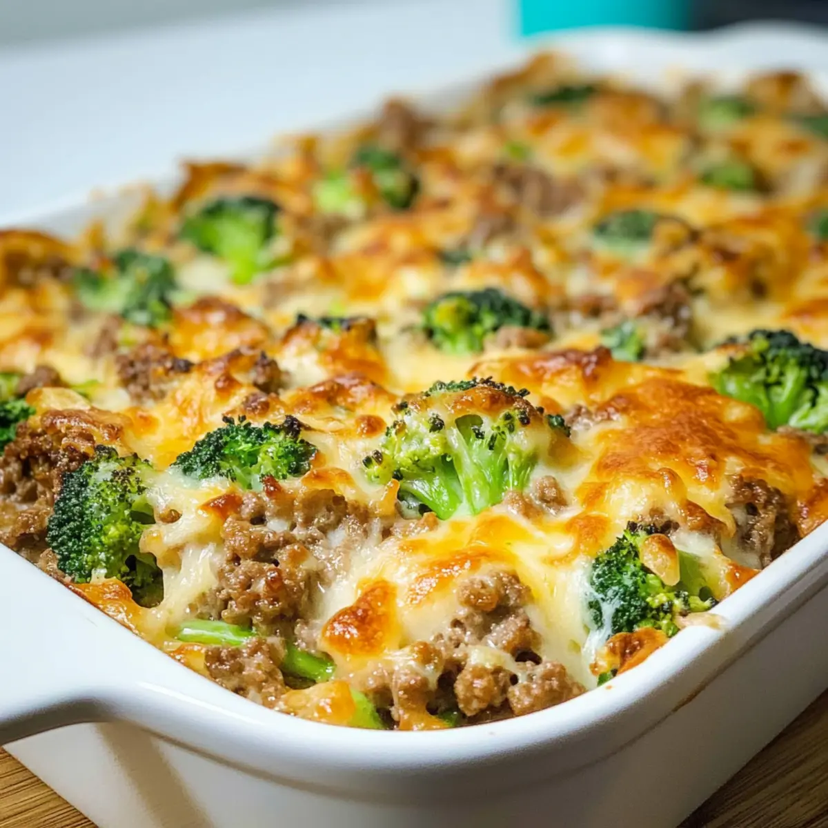 Niedrig Kohlenhydrat Brokkoli Hackfleisch Auflauf – Leckeres Rezept