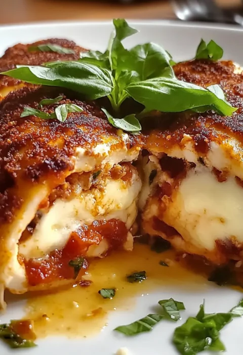 Low Carb Hähnchenroulade im Pizza Stil – Gesund & herzhaft