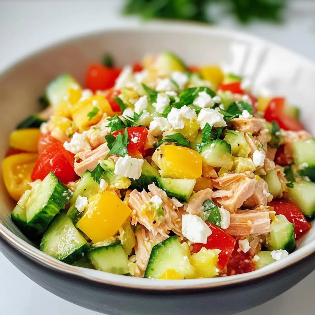 Low Carb Thunfischsalat Rezept für gesundes Abnehmen 4 Low Carb Thunfischsalat Rezept Gesunder Salat zum Abnehmen imu7jv