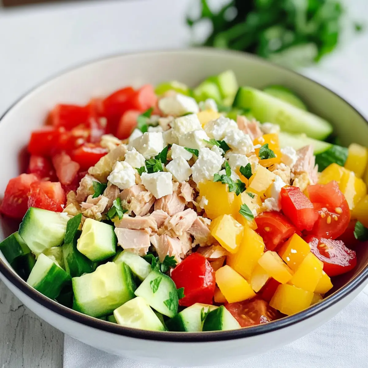 Low Carb Thunfischsalat Rezept für gesundes Abnehmen 2 Low Carb Thunfischsalat Rezept Gesunder Salat zum Abnehmen prrwmz