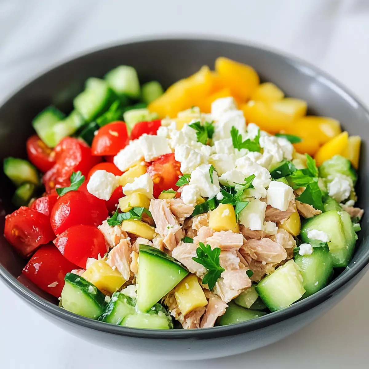 Low Carb Thunfischsalat Rezept für gesundes Abnehmen 3 Low Carb Thunfischsalat Rezept Gesunder Salat zum Abnehmen tzzuzr