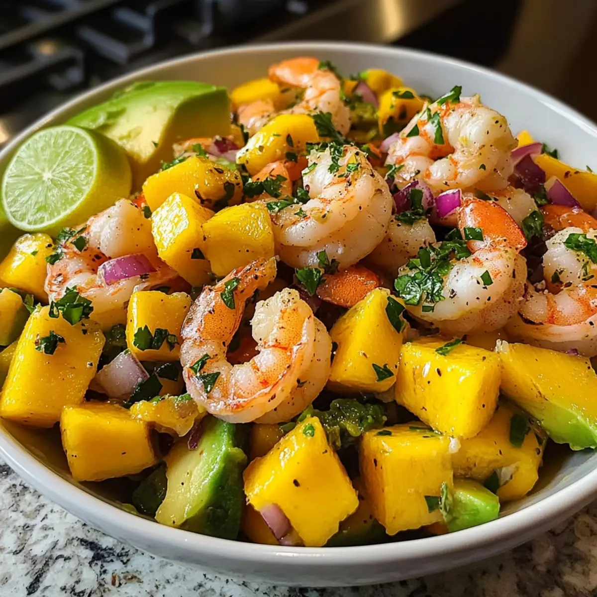 Mango Avocado Garnelensalat yytucy