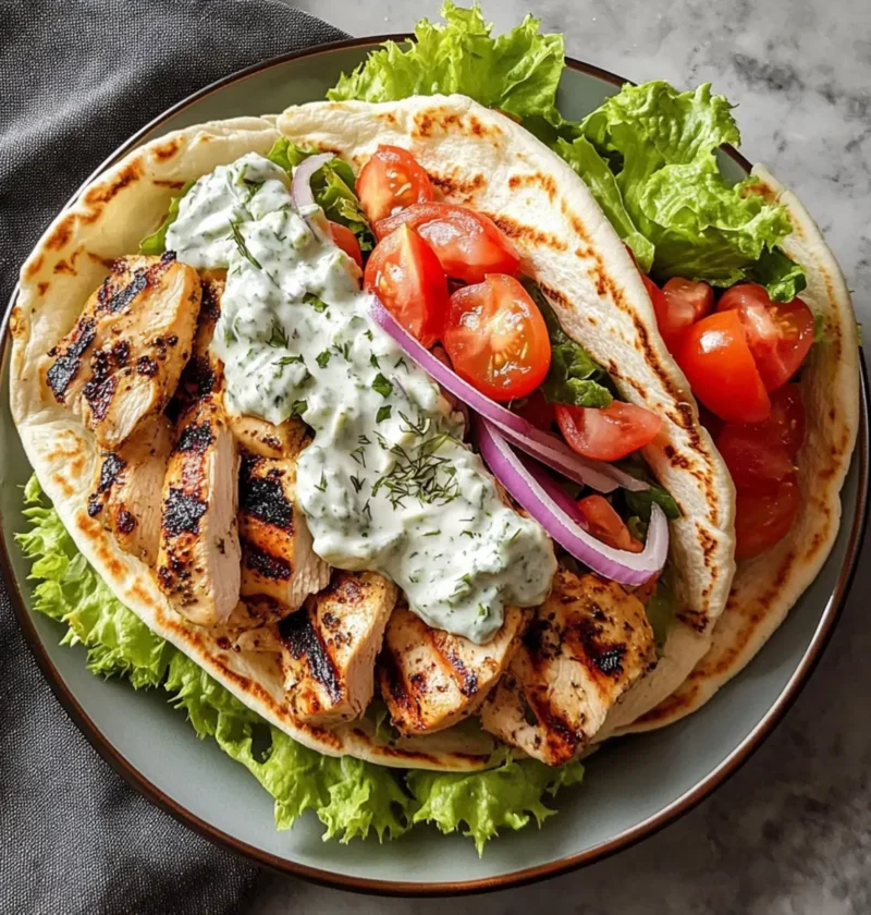Mediterrane Hähnchen-Gyros mit Feta-Tzatziki schnell genießen 1 Mediterrane Hähnchen-Gyros mit cremigem Feta-Tzatziki