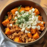 Einfache BBQ-Hähnchen- und Süßkartoffel-Schalen