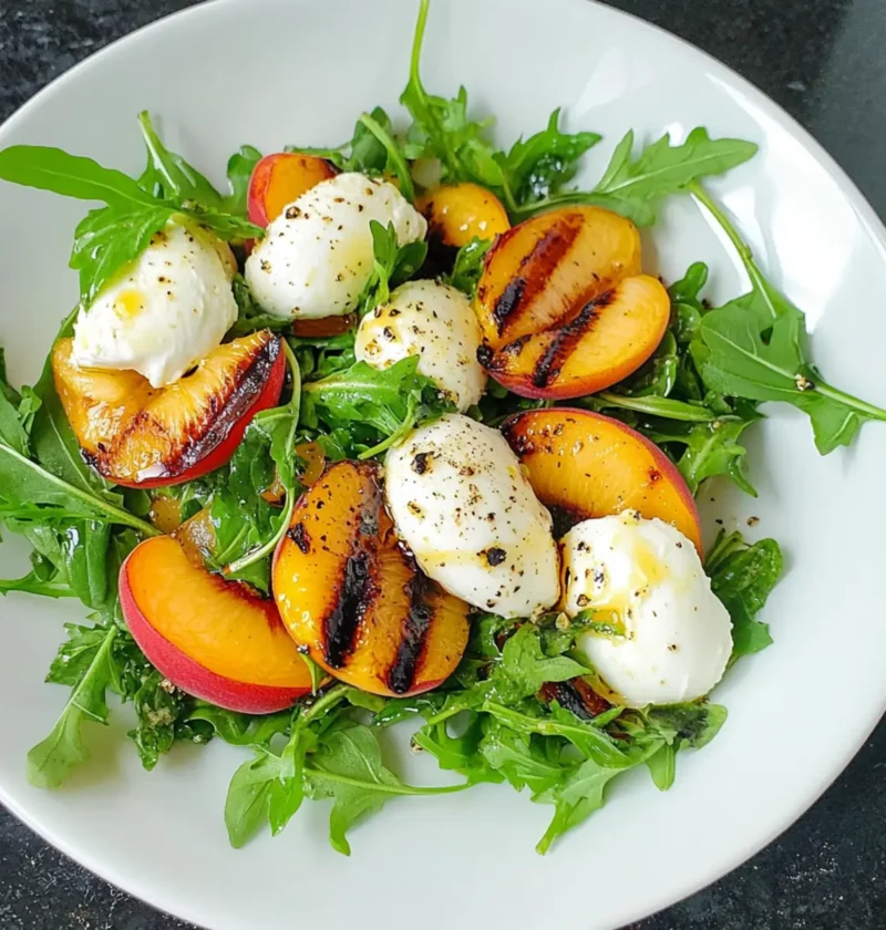 Mozzarella Salat mit Pfirsich für heiße Sommertage 1 Mozzarella Salat mit Pfirsich