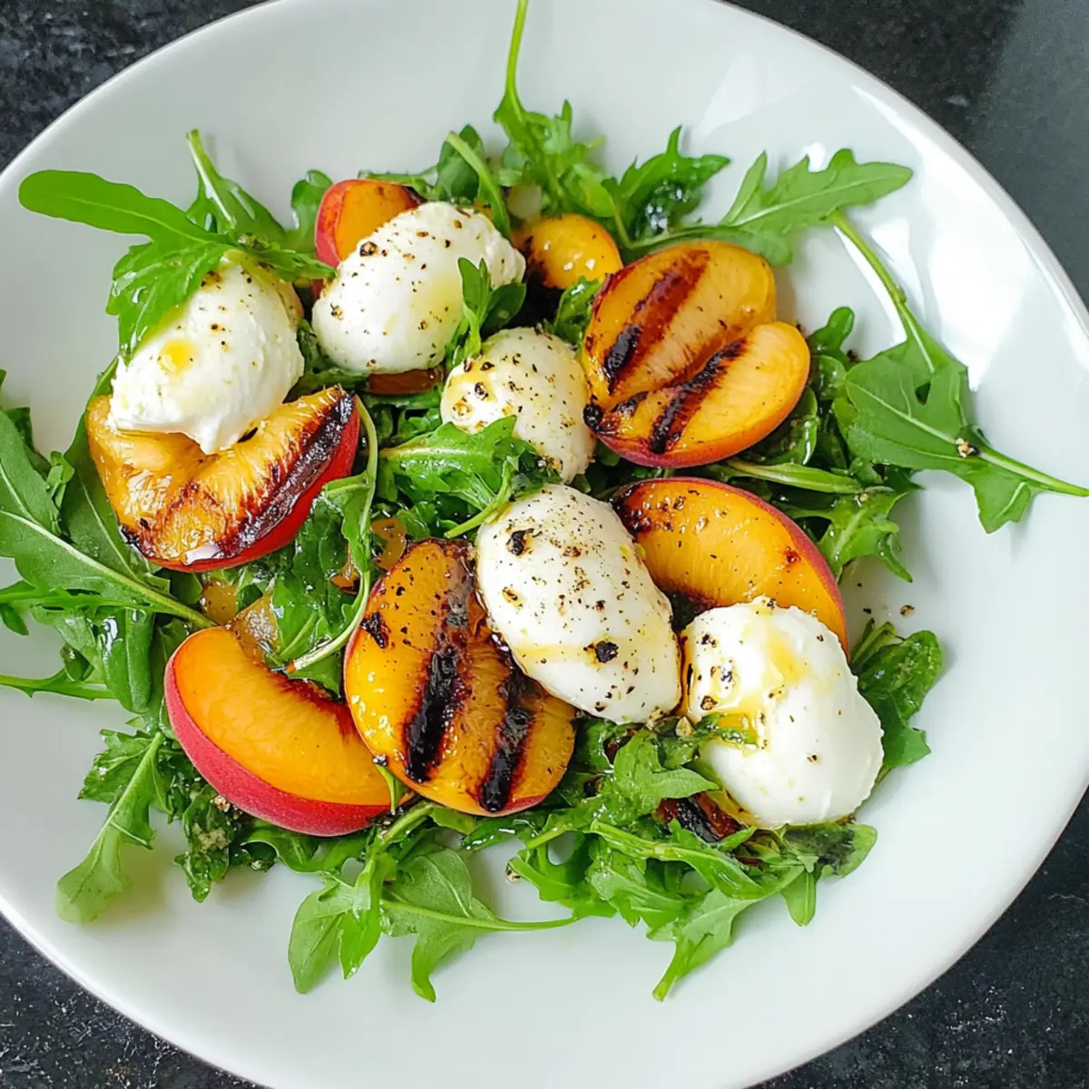 Mozzarella Salat mit Pfirsich für heiße Sommertage 5 Mozzarella Salat mit Pfirsich