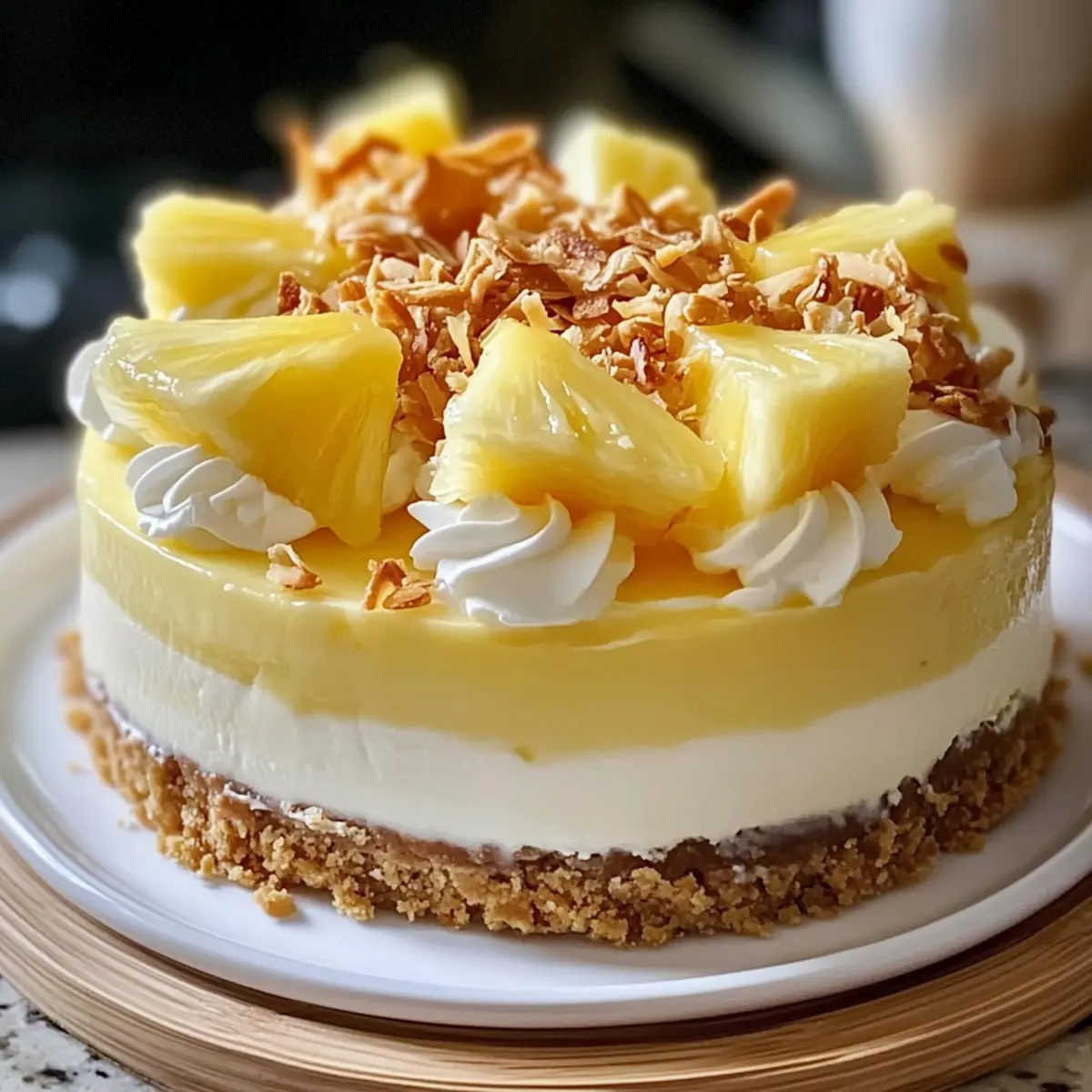 No Bake Pineapple Mousse Cheesecake hvizoj