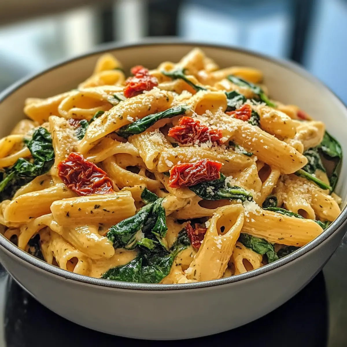 One Pot Spinach Tomato Pasta sbacpu