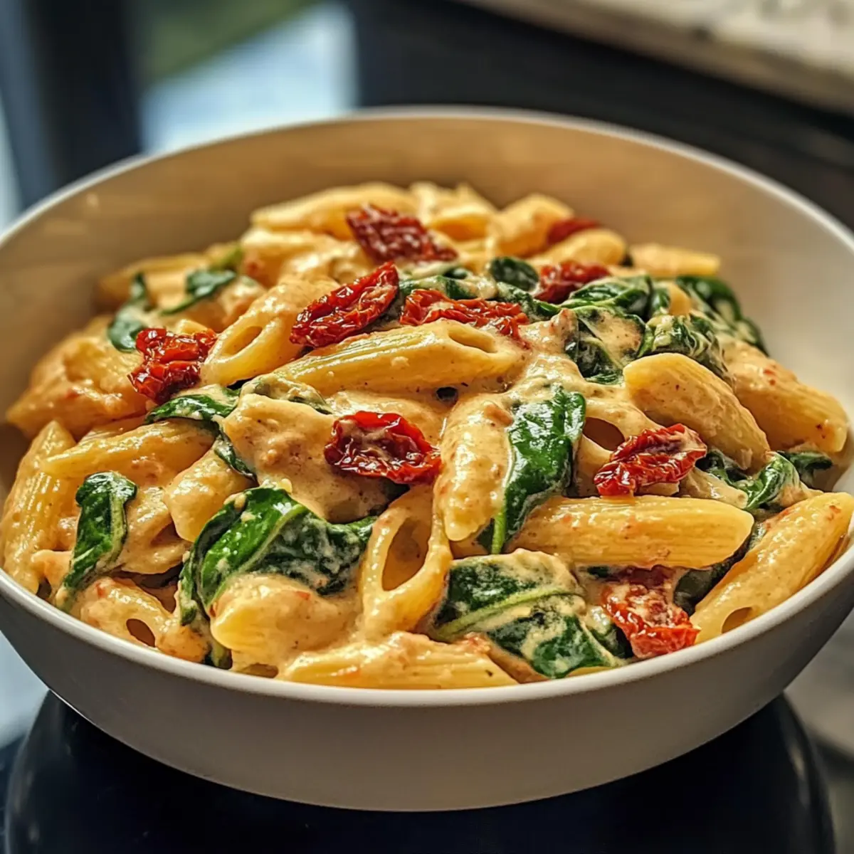 One Pot Spinach Tomato Pasta whnfy7