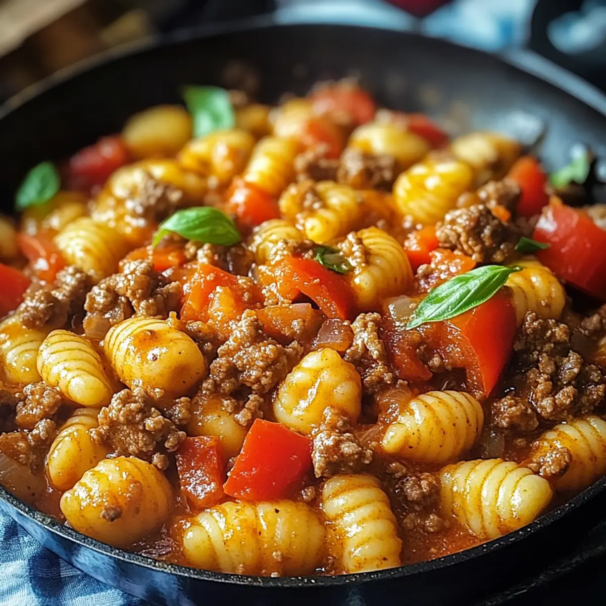 Schnelle Gnocchi Pfanne mit Rinderhack & Paprika Rezept 3 Schnelle Gnocchi Pfanne mit Rinderhack Paprika Rezept wsffdl