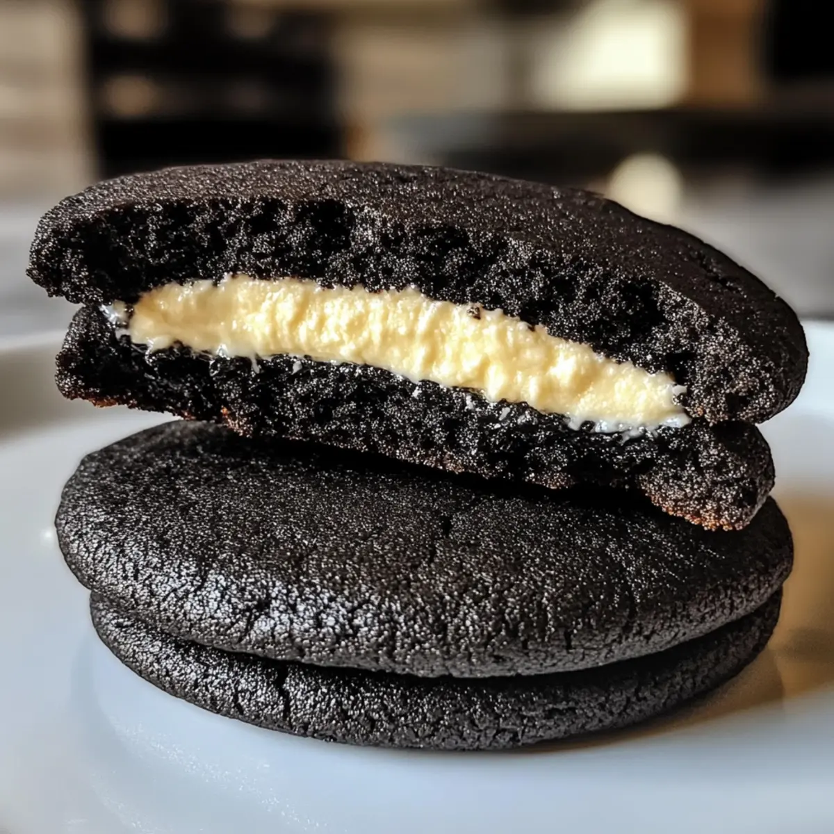 Schwarze Samt Käsekuchen Kekse für Halloween Genuss 3 Schwarze Samt Cheesecake Kekse nmen1d