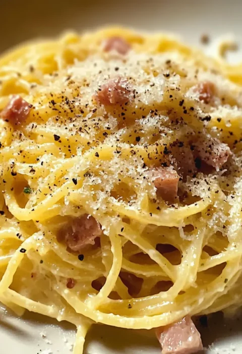Spaghetti Carbonara italienischer Art