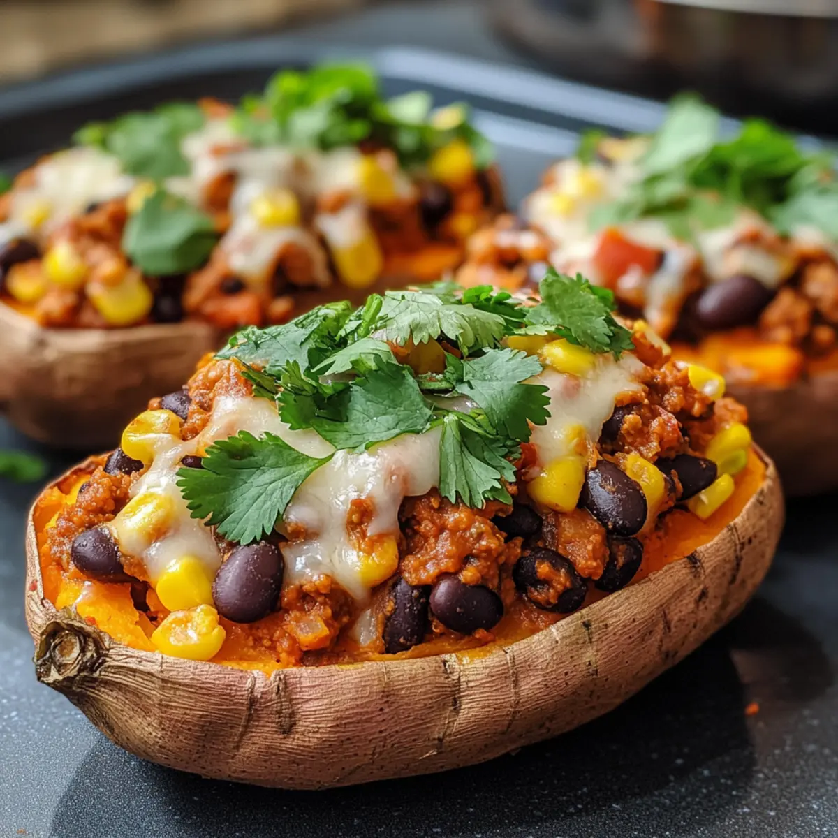 Gefüllte Süßkartoffeln mit Chili Rezept leicht gemacht 2 Stuffed Sweet Potatoes with Chili Recipe lponv8