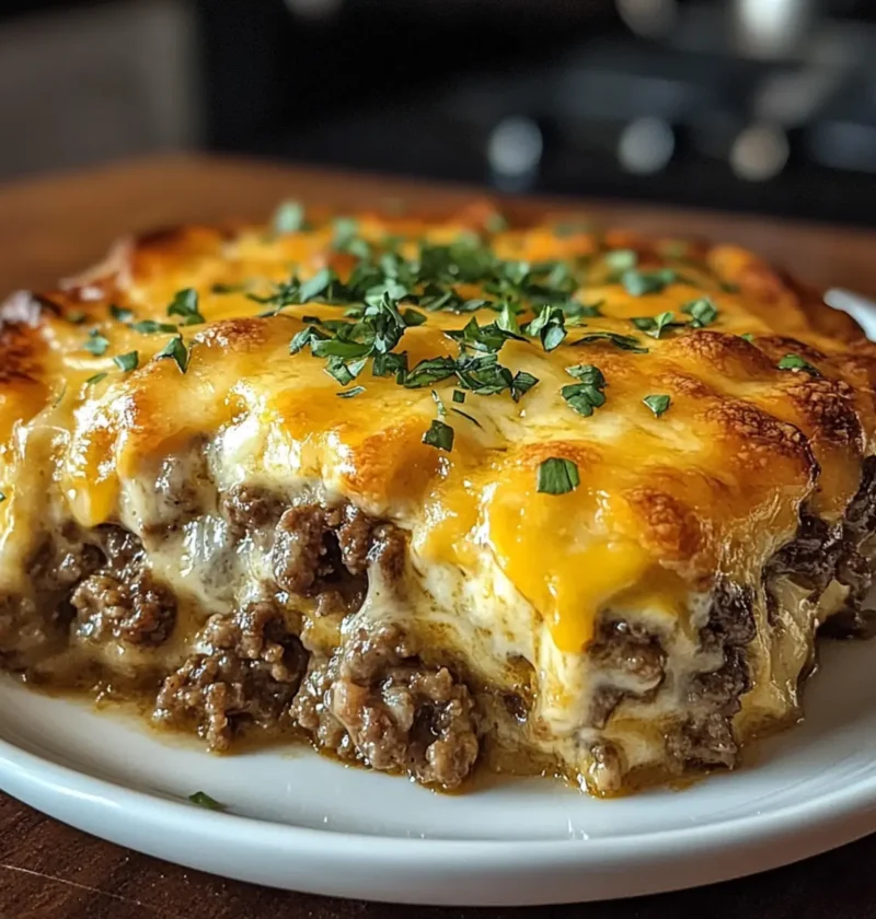 Super einfacher Keto Cheeseburger Auflauf für eilige Köche 1 Super einfacher Keto Cheeseburger Auflauf